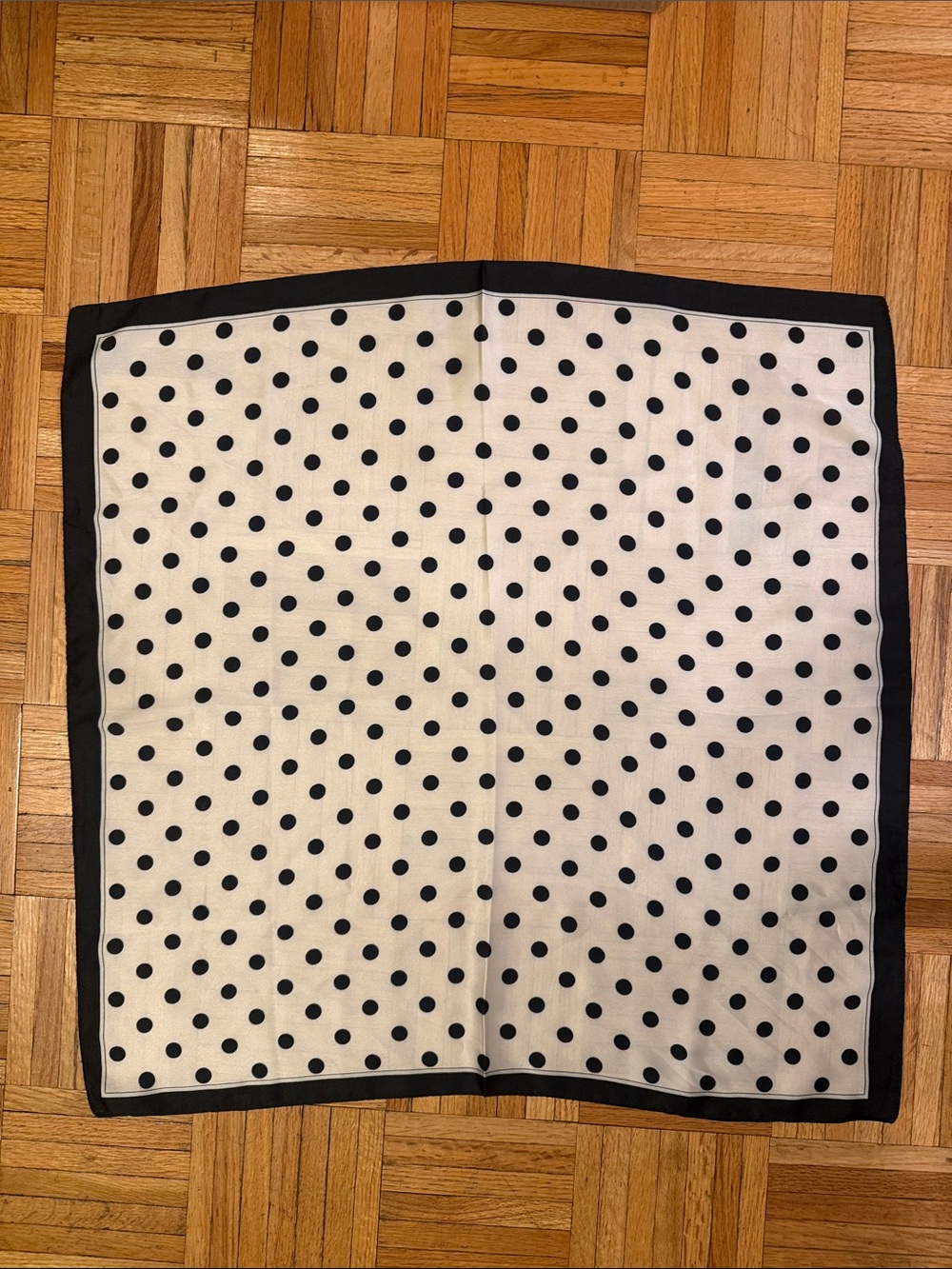 Black and White Polka Dot Scarf